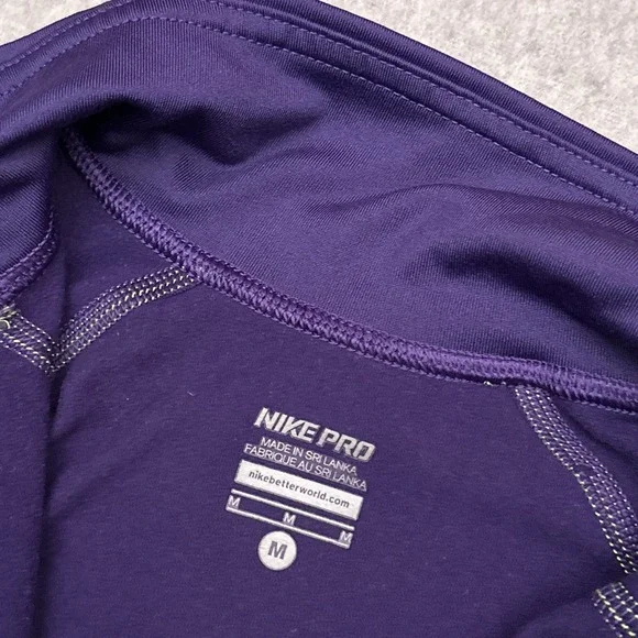 Nike Pro Element Pullover Sweatshirt Training Top Women Medium Purple Run 531460 - Picture 2 of 8